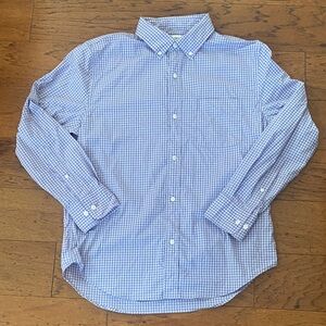 Bonobos men’s purple check shirt-medium short